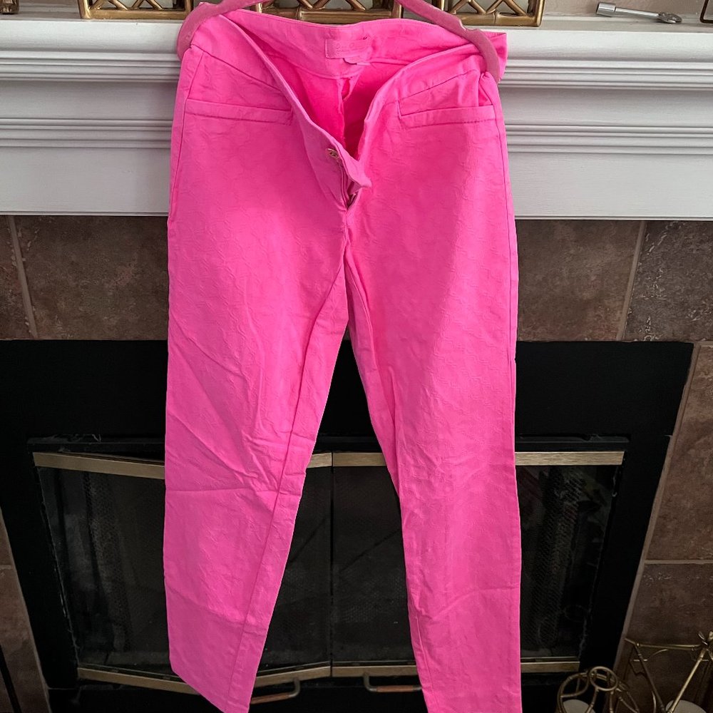 Size 00 Lilly Pulitzer Hot Pink Pants